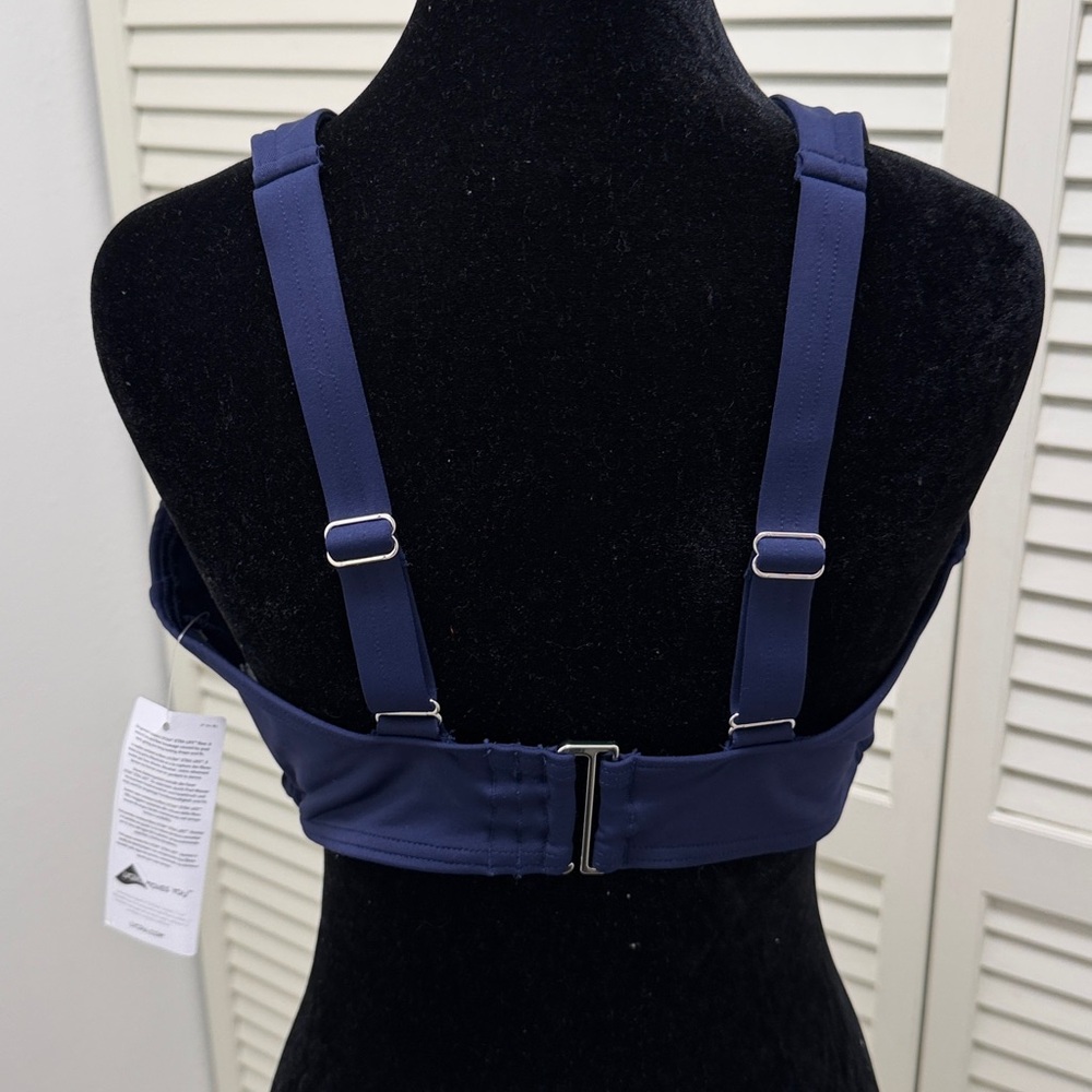 Lands' End Navy Blue bikini top - Picture 3 of 6